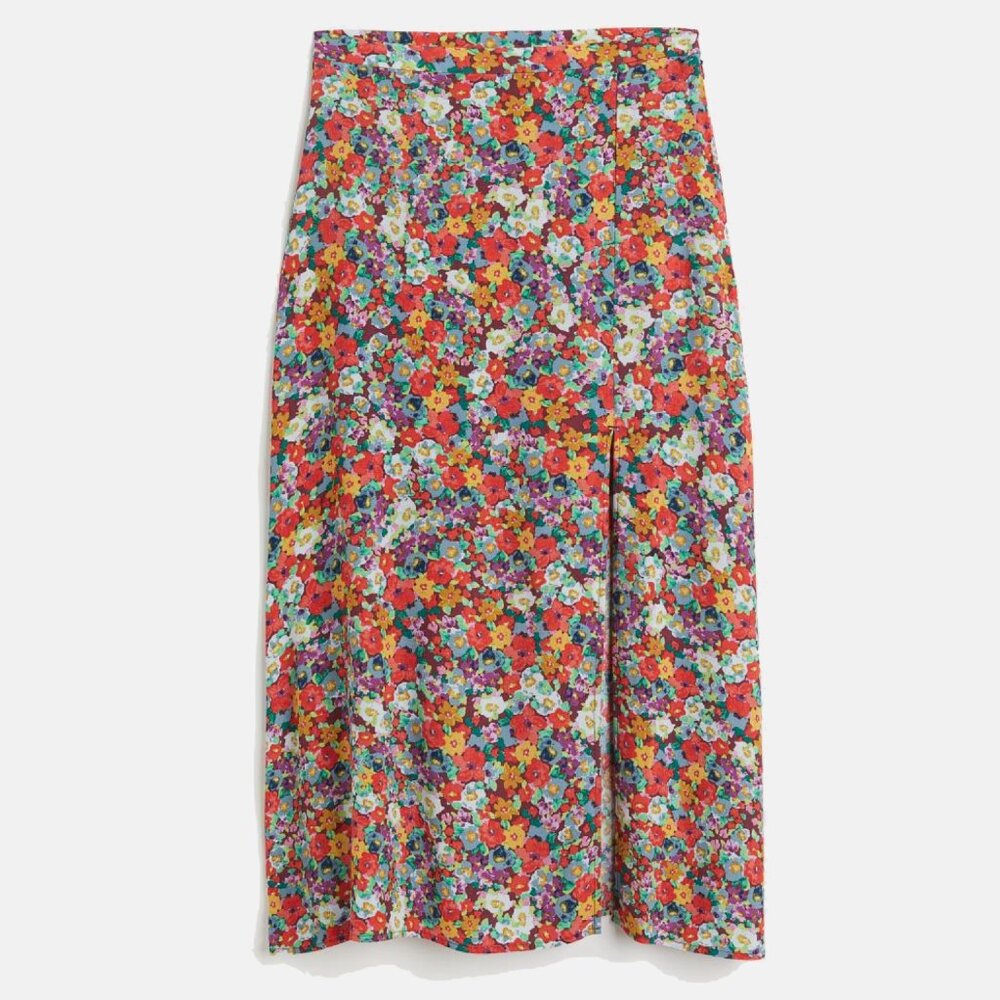H&M Vibrant Floral Midi Skirt
